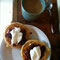 waffles w/jam and lemon yogurt, coffee