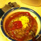 veggie chili w/ ketsup and cheddar