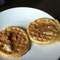 waffles w/honey and peanut butter