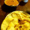 naan w/ some sort of vegetarian balls in delicious masala sauce