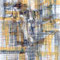 Striped Face (1997) — painting with acrylic paint, charcoal and pencil in which a face appears through a grid of overlapping lines and colour fields.