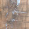 Jezus (1997) — tekening met acrylverf, houtskool en potlood van een menselijke figuur die door een kruisvormige structuur loopt, geplaatst in een abstracte ruimte met blauwe en rode vlakken.