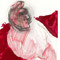 Reclining Man (1998) — drawing with metallic paint, pencil and Chinese ink of a man lying sideways, surrounded by large red paint fields.