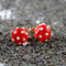 Rot mit weissen Dots, ∅ ca. 6 mm