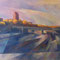WV 888, Kaiserdamm, Berlin, 2013, 45x60cm, Knobelsdorffbrücke + Epiphanienkirche