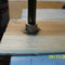 Gewinde schneiden in mehreren Stufen (ca. 6-10mm dann ausdrehen und Gewindeschneider reinigen)/cutting thread (appr. 1/4" to 1/2" then unscrew and clean the tap)