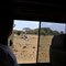 Blick aus dem Fenster des fahrenden Jeeps