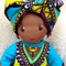 Beispiel für Turban und Tunika aus afrikanischem Stoff, den ihr mir gerne für Euer Wunschoutfit schicken dürft