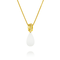 Collier mit Anhänger in Gelbgold mit Chalcedon und Brillanten aus der Himalaja Kollektion der Goldschmiede OBSESSION Zürich und Wetzikon.