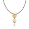 Diamantencollier mit Anhänger in Gelbgold und einem Rauchquartz aus der Gipsy Kollektion der Goldschmiede OBSESSION Zürich und Wetzikon