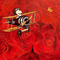 Snoopy über Rosenhimmel (2025), 60 x 60 x 4 cm, Acryl auf Leinwand