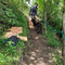 Les travaux d'embellissement continuent. Merci la PHM de nous soutenir dans la dernière montée avant la Redoute. Buck le chien surveille…