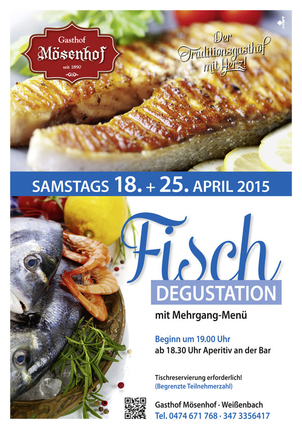 Gasthof Mösenhof - Fischdegustation im April 2015