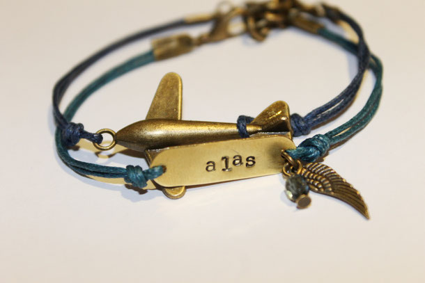 Pulsera avión y Pulsera chapa ALAS & alita