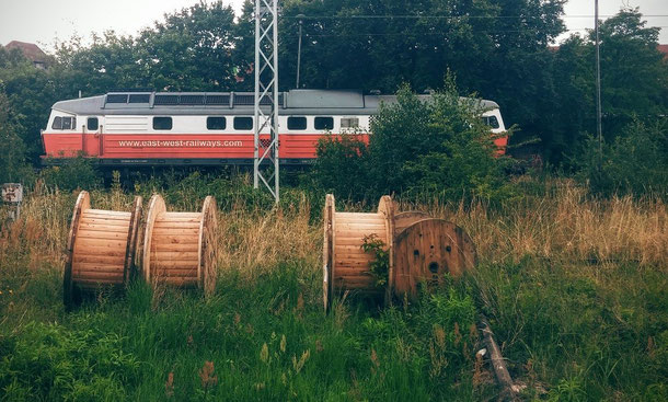 Berlin - verlassener Zug im Grünen