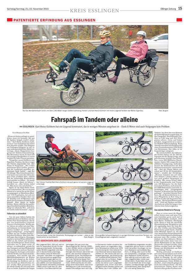 Eßlinger Zeitung am 21.11.2015