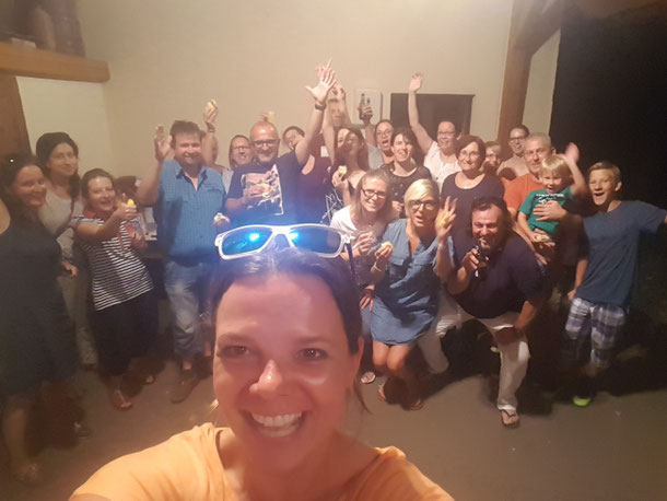 Jause zum 40er von Sandra Ortner! Natürlich wieder mit Selfie.... :)