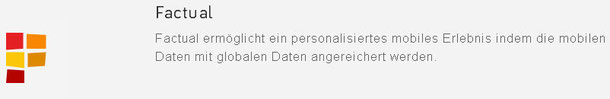 Web-Eintrag in Factual