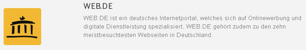 Web-Eintrag in WEB.DE