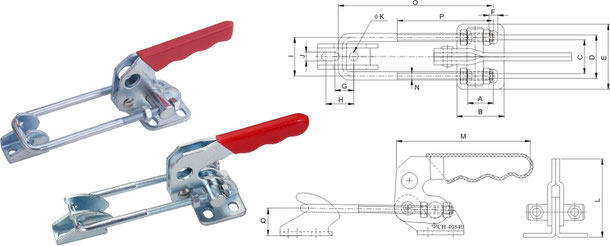 Verschlussspanner-Bügelspanner horizontal CH-40820, CH-40840, CH-40870