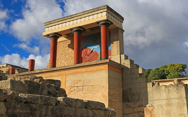 ギリシアの新世界遺産「ミノア文明の宮殿地区」、クノッソス宮殿の北エントランス