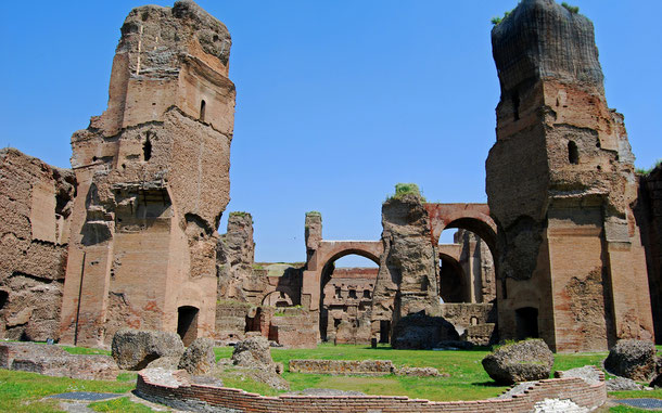 世界遺産「ローマ歴史地区、教皇領とサン・パオロ・フォーリ・レ・ムーラ大聖堂(イタリア/バチカン共通)」、カラカラ浴場