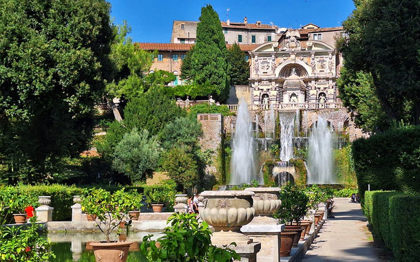 イタリアの世界遺産「ティヴォリのエステ家別荘」のイタリア・ルネサンス庭園