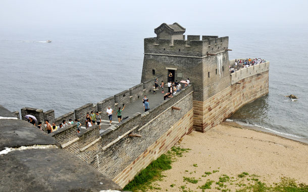 世界遺産「万里の長城(中国)」、山海関の老龍頭