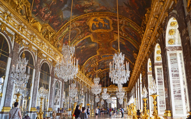 フランスの世界遺産「ヴェルサイユの宮殿と庭園」、鏡のギャラリー