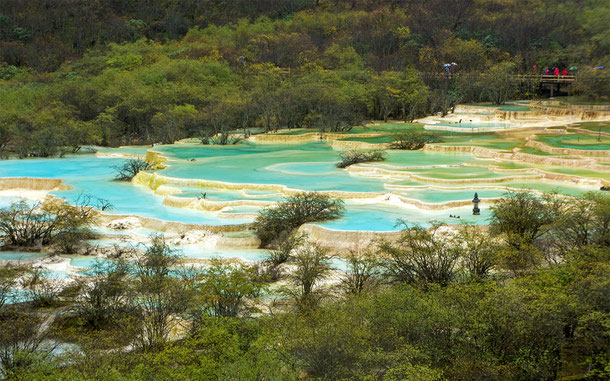 世界遺産「黄龍(中国)」、五彩池