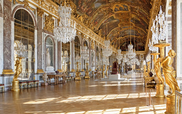 世界遺産「ヴェルサイユの宮殿と庭園」、ヴェルサイユ宮殿、鏡のギャラリー（鏡の回廊／鏡の間）