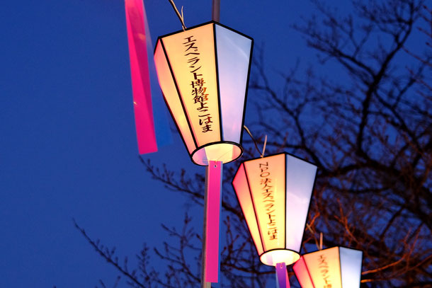 大岡川プロムナードの桜並木（本会では2023年のぼんぼり点灯に協賛いたしました）