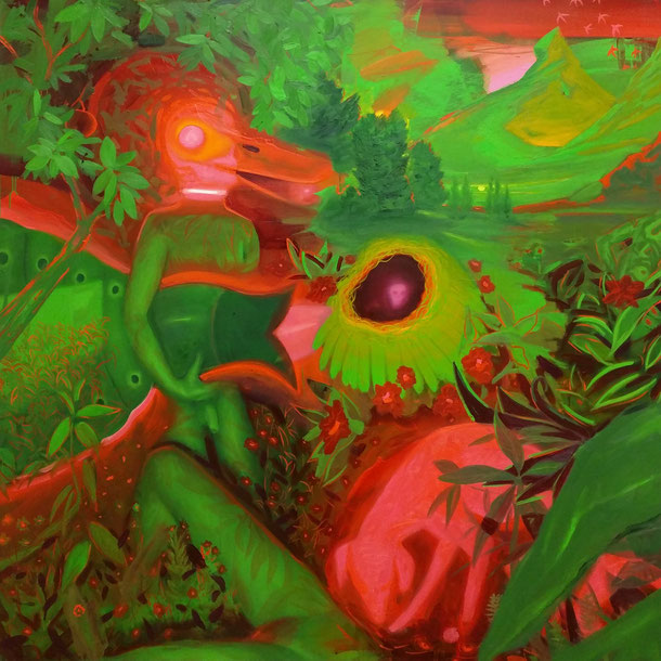 Hunger / oil on canvas / 130 x 130 cm 