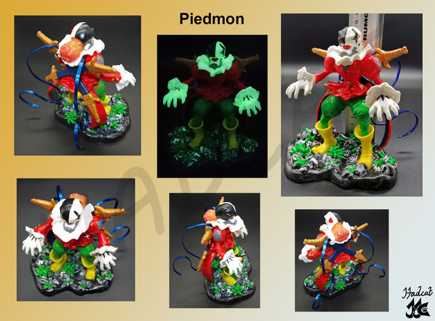 Hadcat polymer clay Fimo Digimon Piedmon