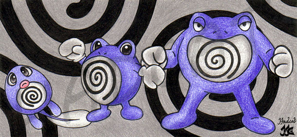 Hadcat # 060 - 062 Poliwag, Poliwhirl and Poliwrath