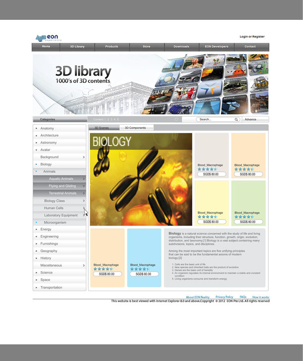 3D library draft layout design