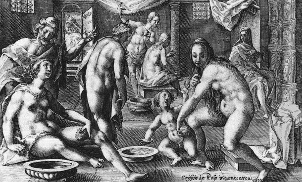Badehausbetrieb 1671 in Paris