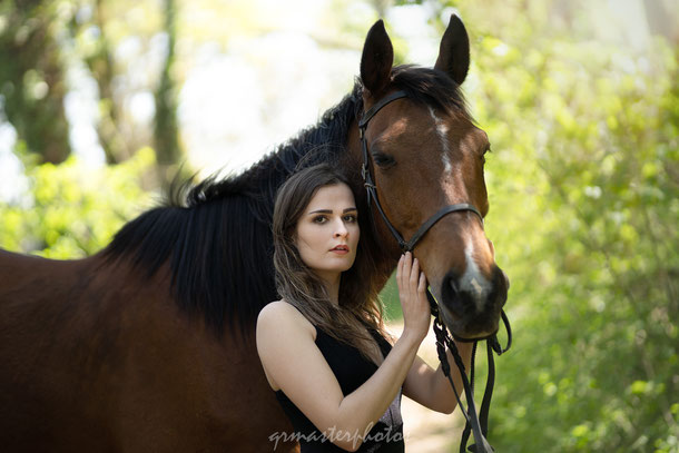 haute savoie Seance photos equin avec Marine Champavier model