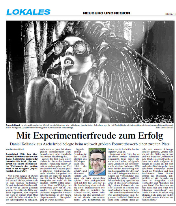 Zeitungsartikel Donaukurier 2015