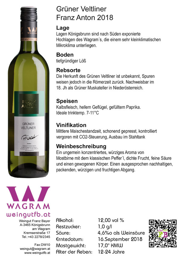 weingut franz bayer wagram königsbrunn am wagram grüner veltliner metro franz anton