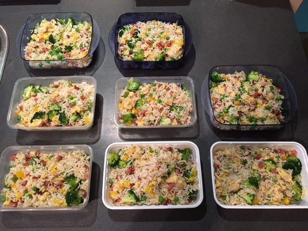 bulk cook meals, freeze leftovers,