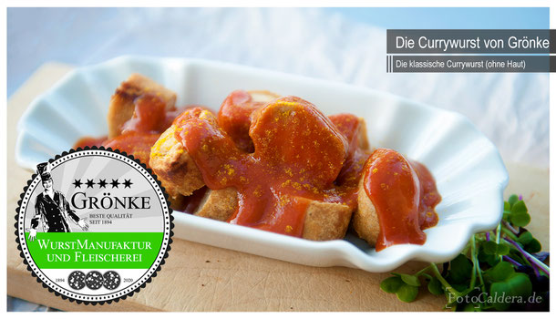 Berliner Currywurst, aus der Wurstmanufaktur Grönke