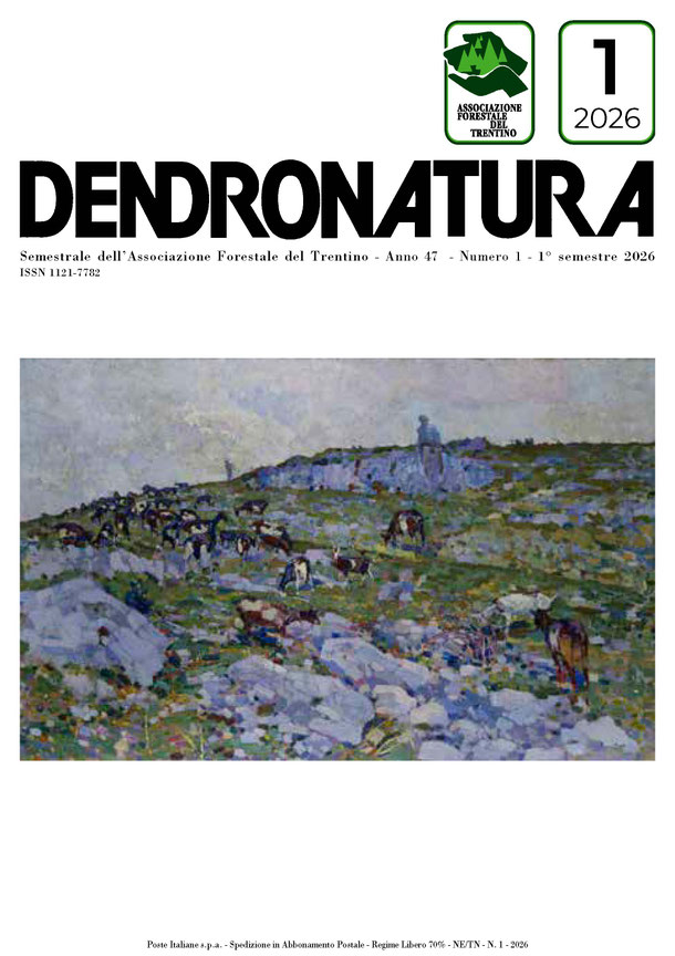 Foto di copertina un'opera di Luigi Bonazza: "Capre al pascolo"