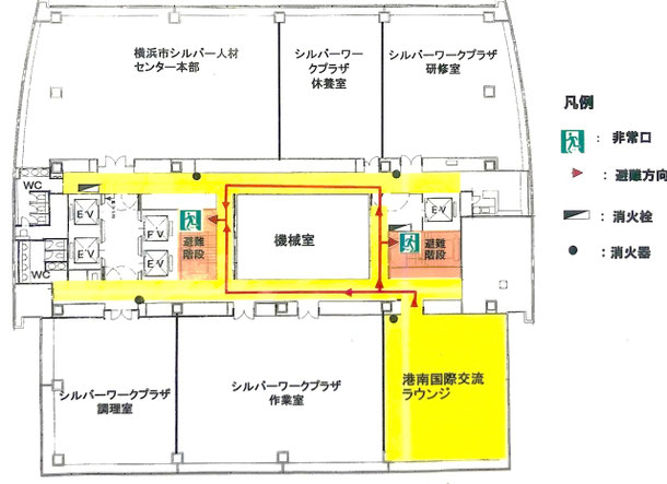 避難経路図の図面