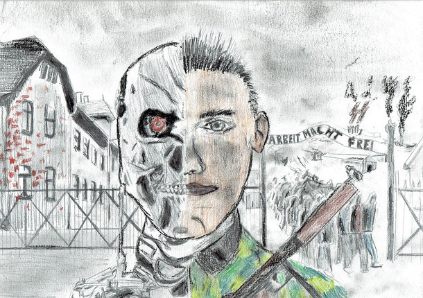 L’inhumanité nazie - dessin réalisé par Dorian Buet