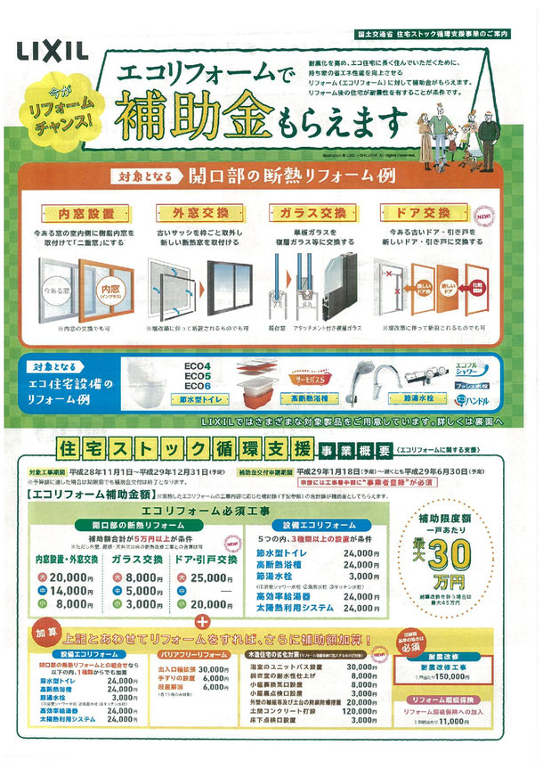 住宅ストック循環支援事業補助金活用のご案内チラシ