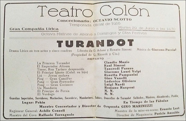 Turandot - 29 giugno 1926