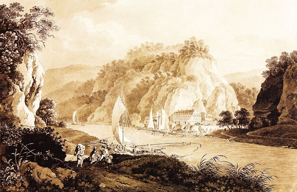 So sah der berühmte Maler Adrian Zingg (1734-1816) Ende d. 18. Jh. Herrnskretschen (Hrensko)