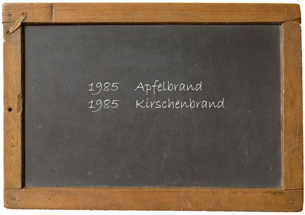 1985 Apfelbrand 1985 Kirschenbrand