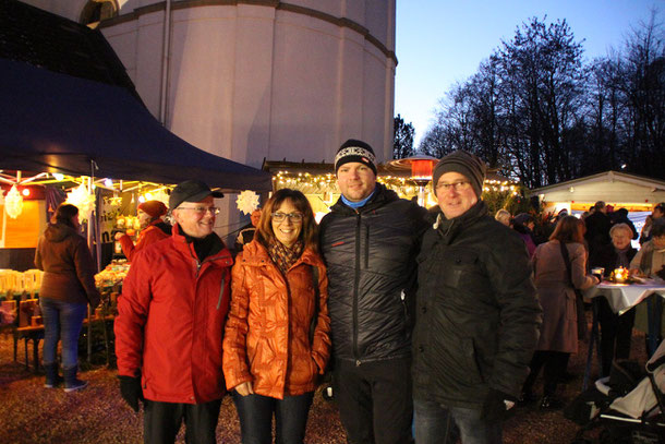 v.l. Josef, Heike, Ortsvorsteher Timo Backes, Alfred